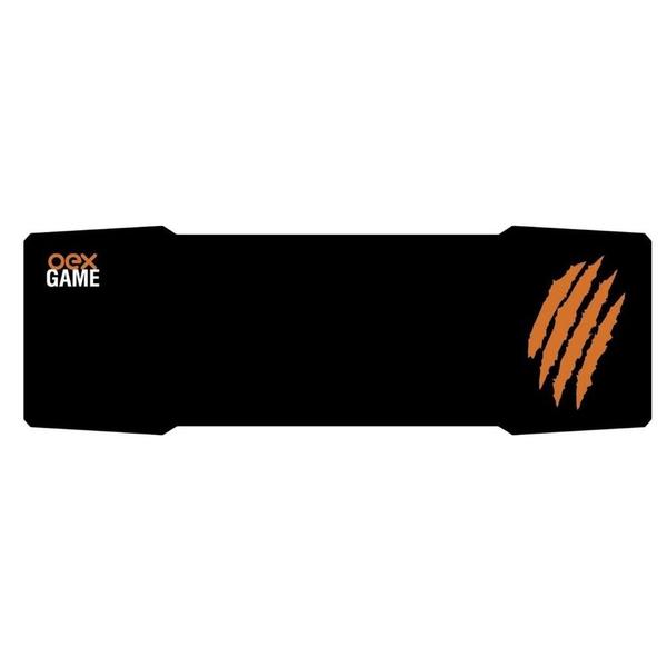 Imagem de Mousepad Gamer Hawk 90x30 cm Preto com Laranja - OEX