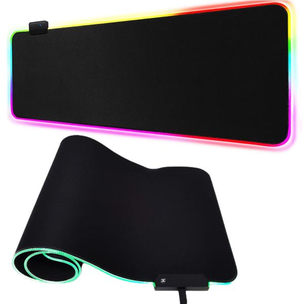 Imagem de Mousepad Gamer LED RGB 7 Cores Para Jogos Gemer Grande 80 X 30cm Tipo Tapete RED1