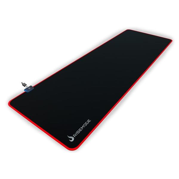Mousepad Gamer Rise Mode RGB, Estendido (900x300mm), Preto - RM-MP-07-RGB Mousepad Gamer Rise Mode RGB, Estendido (900x300mm), Preto - RM-MP-07-RGB