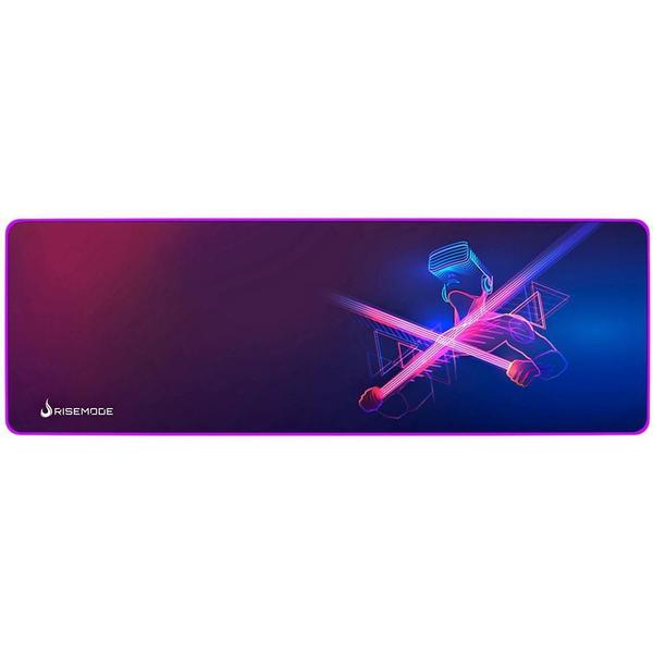 Imagem de Mousepad Gamer Rise Mode Speed, Neon, Estendido (900x300mm), Borda Costurada - RG-MP-06-NEO