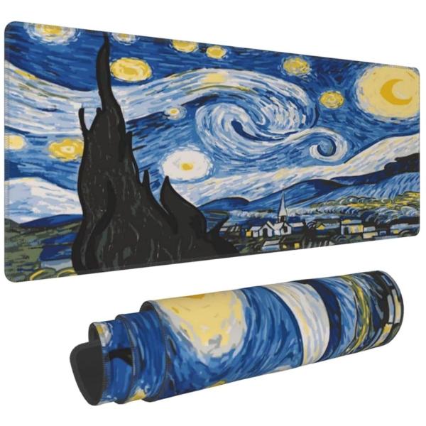 Imagem de Mousepad Gamer Van Gogh Ceu Estrelado 700x350x3mm Speed Gr.