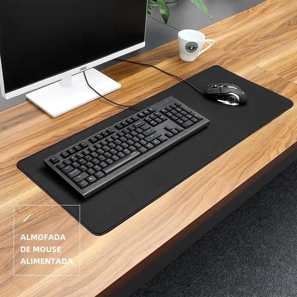 Imagem de Mousepad Gamer XXL Preto 900x400mm - Tapete para Teclado e Mouse com Design de Anime