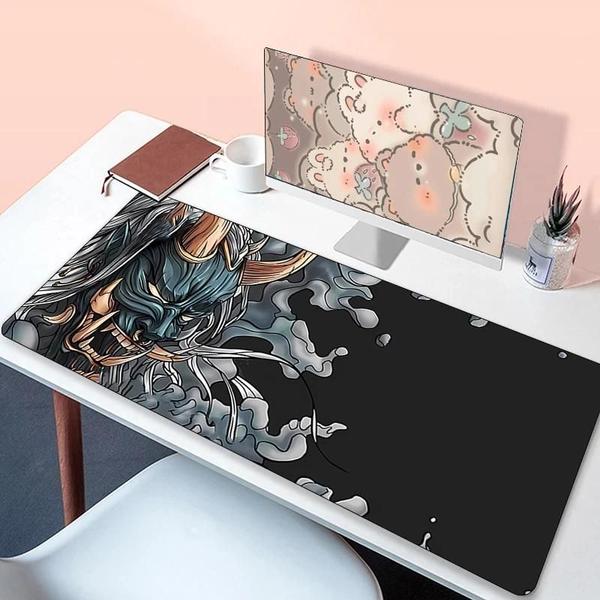 Imagem de Mousepad Gamer XXL Preto Anime Oni - 400x900mm - Tapete de Mesa para PC