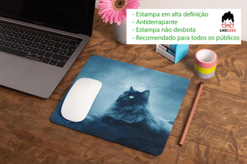 Imagem de Mousepad Gato Observando a Paisagem