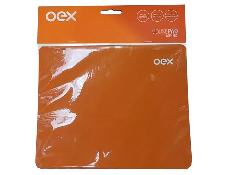 Imagem de Mousepad Oex Emborrachado Mp-100 Base De Borracha Laranja