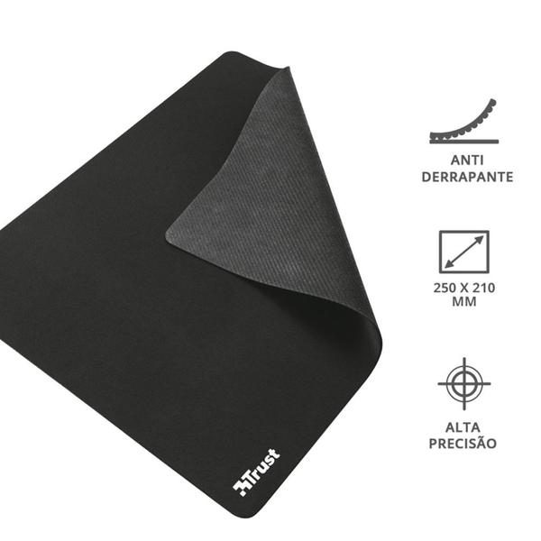 Imagem de Mousepad Trust M, Médio (250x210mm), Preto - 24193