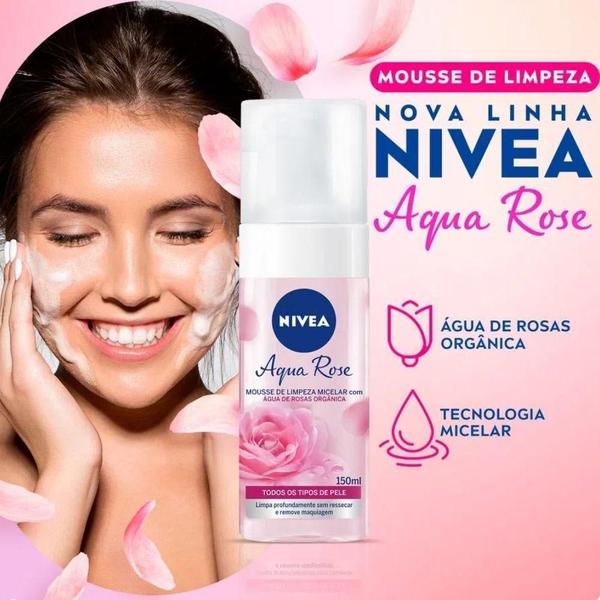 Imagem de Mousse De Limpeza Micelar Facial 150Ml Nivea Aqua Rose