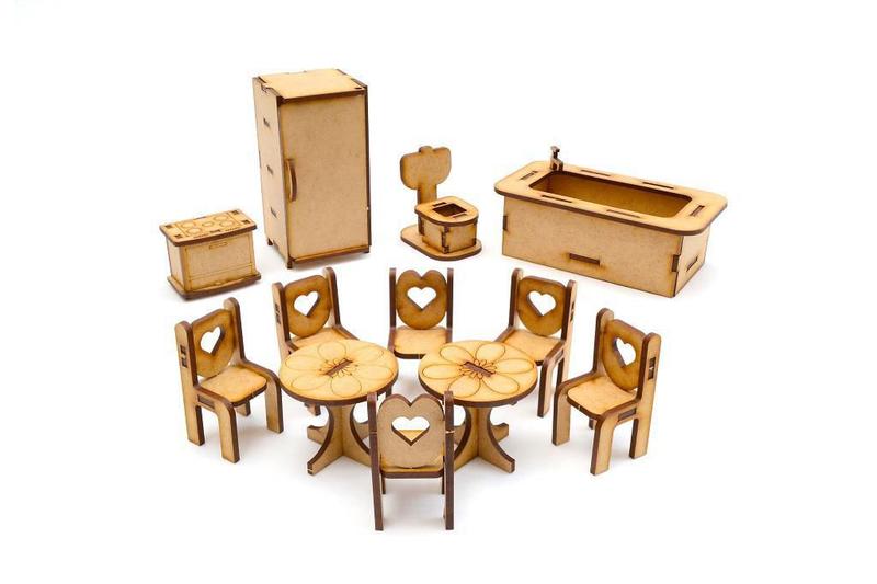Moveis Para Bonecas Lol Polly Com 29 Pc Mdf Natural - Darama Imagem de Moveis Para Bonecas Lol Polly Com 29 Pc Mdf Natural - Darama