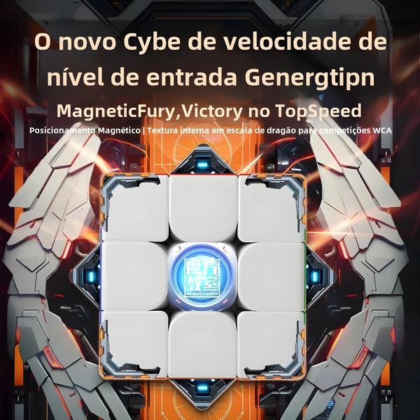 Imagem de Moyu Meilong-Professional Magnetic Speed Magic Cube, Puzzle Brinquedos para Crianças, 3 M, V2, 3x3x3