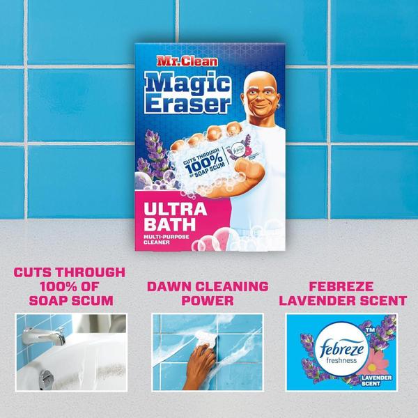 Imagem de Mr. Clean Ultra Esponja Limpeza Banheiro Lavanda -5 Unidades