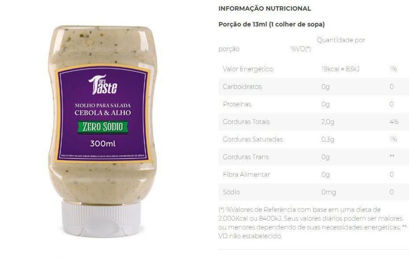 Imagem de Mrs Taste - Molho para salada (cebola & alho) - Smart Foods