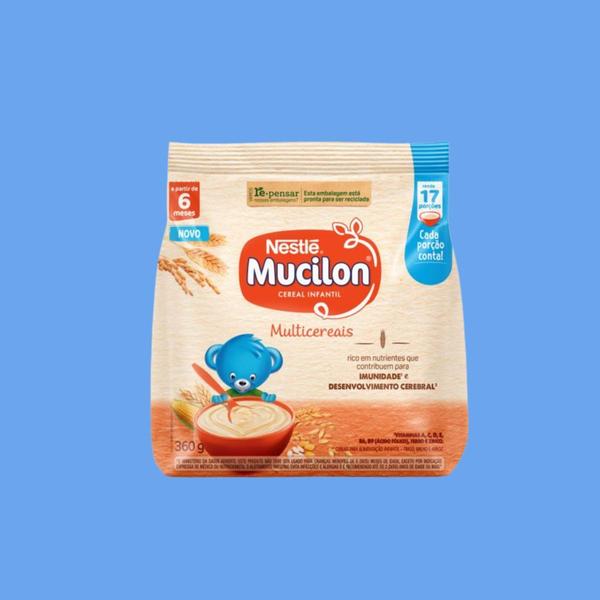 Mucilon Cereal Infantil Multicereais 360g - Nestlé Imagem de Mucilon Cereal Infantil Multicereais 360g - Nestlé