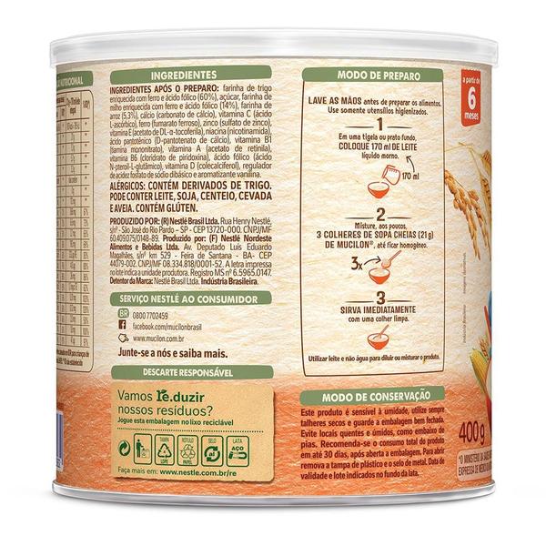Mucilon Multicereais Cereal Infantil Lata 400g Imagem de Mucilon Multicereais Cereal Infantil Lata 400g