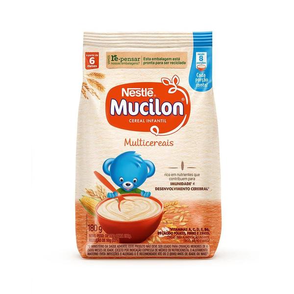 Mucilon Multicereais Cereal Infantil Sachê 180g Imagem de Mucilon Multicereais Cereal Infantil Sachê 180g