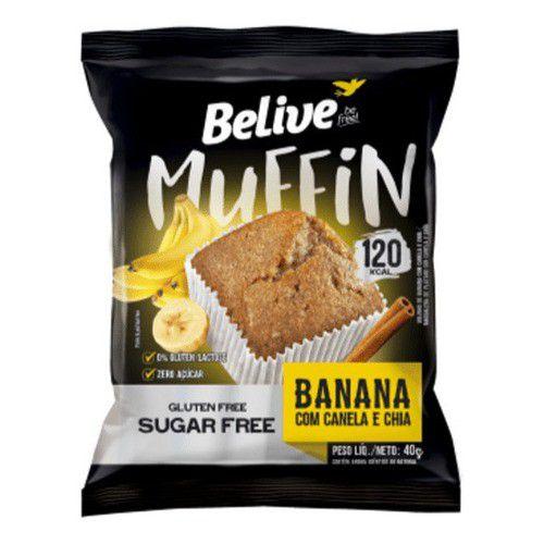 Muffin Banana com Canela e Chia Belive Zero Açúcar, Glúten e Lactose Imagem de Muffin Banana com Canela e Chia Belive Zero Açúcar, Glúten e Lactose