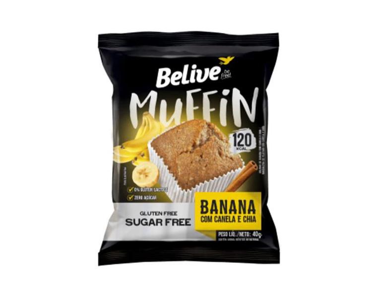Muffin Banana com Canela e Chia Belive Zero Açúcar, Glúten e Lactose Imagem de Muffin Banana com Canela e Chia Belive Zero Açúcar, Glúten e Lactose