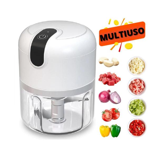 Imagem de Multi Processador Alimentos Pequeno Eletrico 250ml 2 Laminas