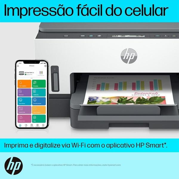 Imagem de Multifuncional HP Smart Tank 724, Colorida, USB, WiFi, Bluetooth, Bivolt, Cinza - 2G9Q2A