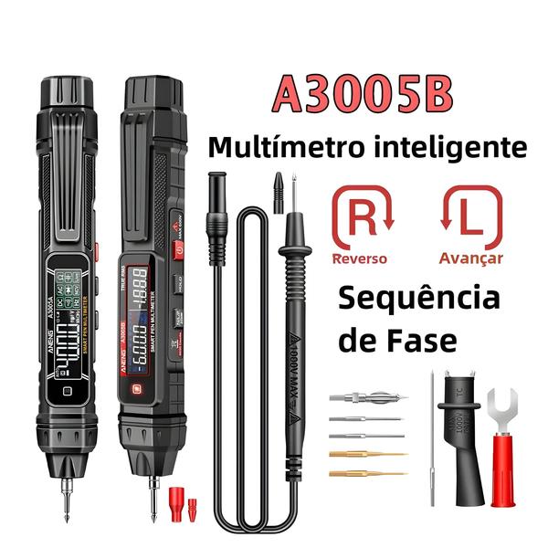 Imagem de Multímetro Digital Aneng A3005A/B True RMS - Testador de Tensão AC/DC