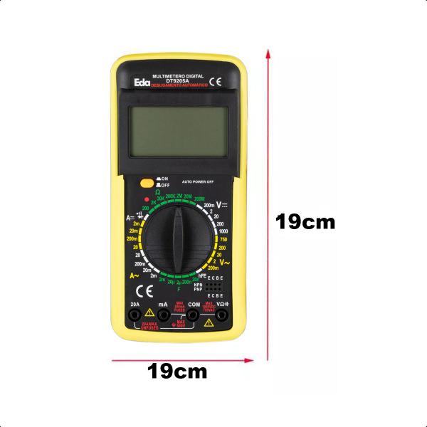 Imagem de Multímetro Digital com Capacímetro 9205A
