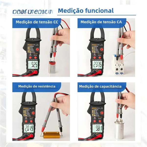 Imagem de Multímetro Digital de Braçadeira ANENG ST184 - 6000 Contagens True RMS - Profissional