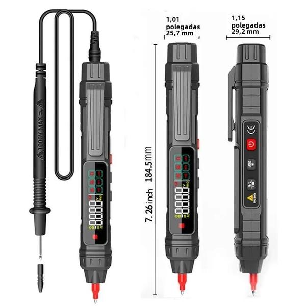Imagem de Multímetro Digital Inteligente de Alta Precisão 4000 Contagens - Detector de Tensão