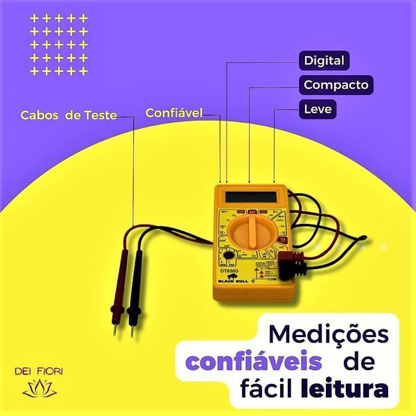 Imagem de Multímetro Digital Portátil Medição Elétrica Resistência