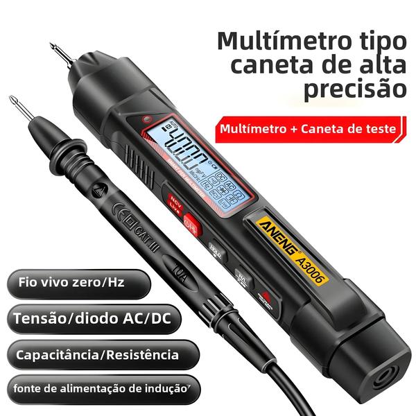 Imagem de Multímetro Digital Profissional ANENG A3006 - Testador de Tensão AC/DC, Ohm e Hz