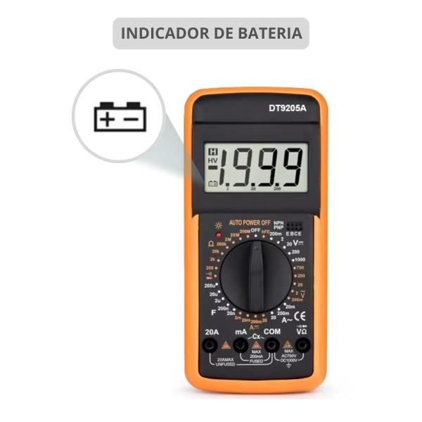 Imagem de Multimetro Digital Profissional C/ Capacímetro Bateria