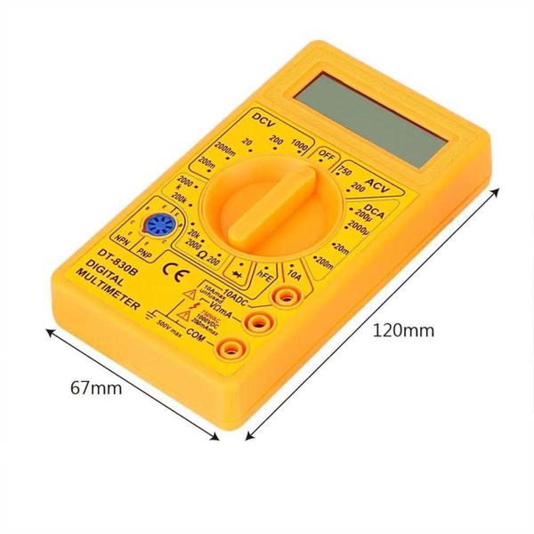 Imagem de Multímetro Digital ProfissionMedidor de Tensão Corrente Resistência 750VCA CAT II - Amarelo - Bomder