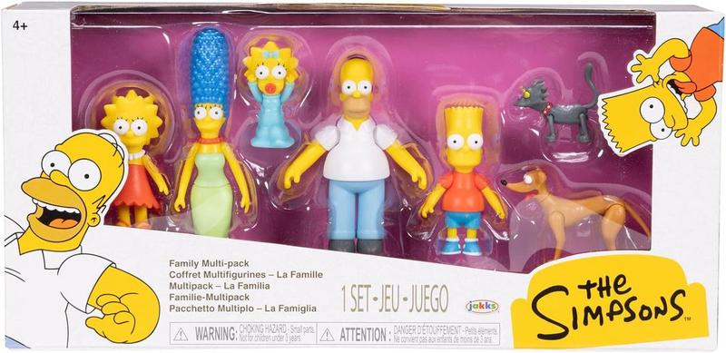 Imagem de Multipack Familia Simpsons c/ 7 Bonecos Articulados - Jakks