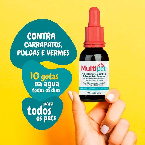 Imagem de Multipet Contra Pulgas E Carrapatos 30ml + Bandana Para Pet