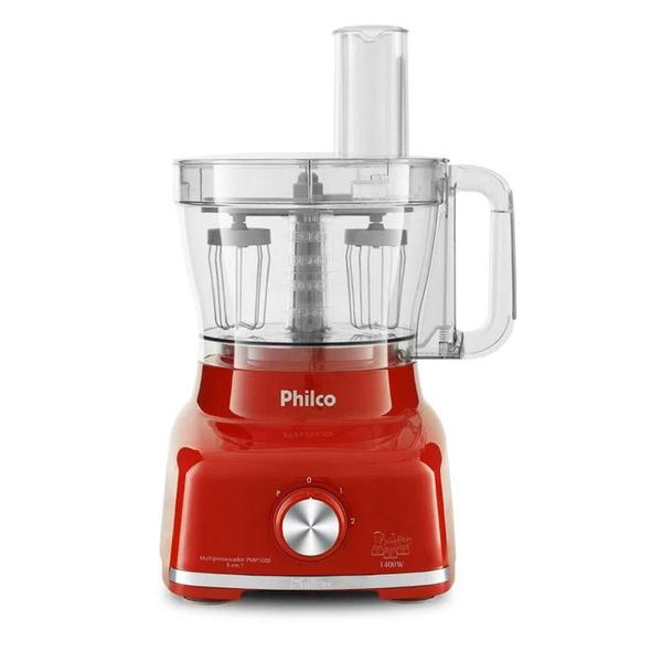 Imagem de Multiprocessador de Alimentos Philco 1700w 9 em 1 Vermelho  110 ou 220v 