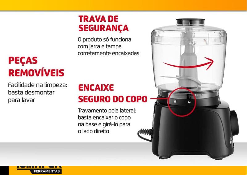 Imagem de Multiprocessador Mondial Mp-16 300w Preto E Prata 127v