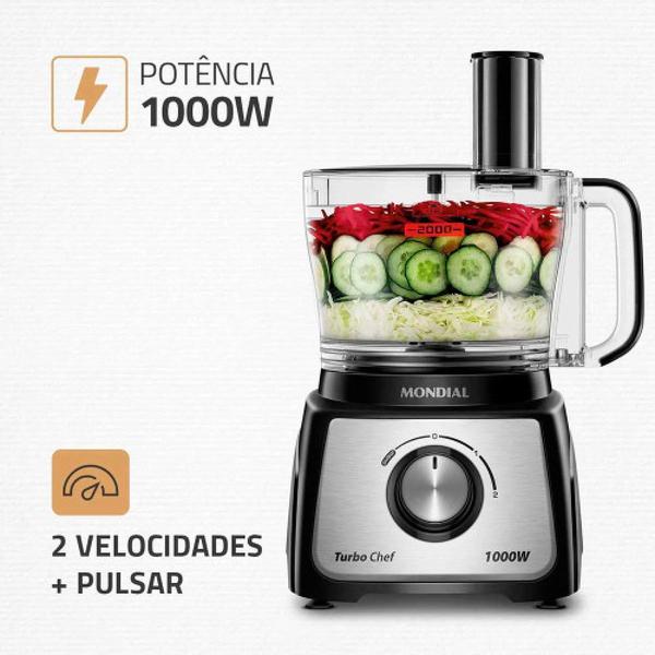 Imagem de Multiprocessador Turbo Chef 7 em 1 Mondial MPN-01-BE 1000W