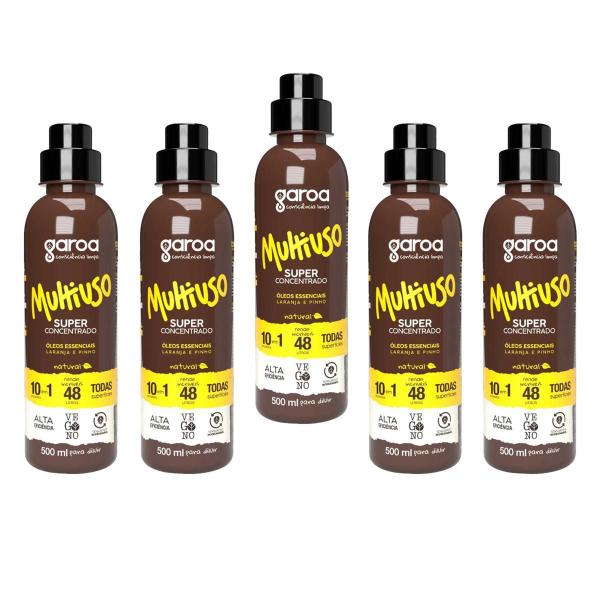 Imagem de Multiuso Biodegradável Vegano Garoa Concentrado 500Ml Kit 5