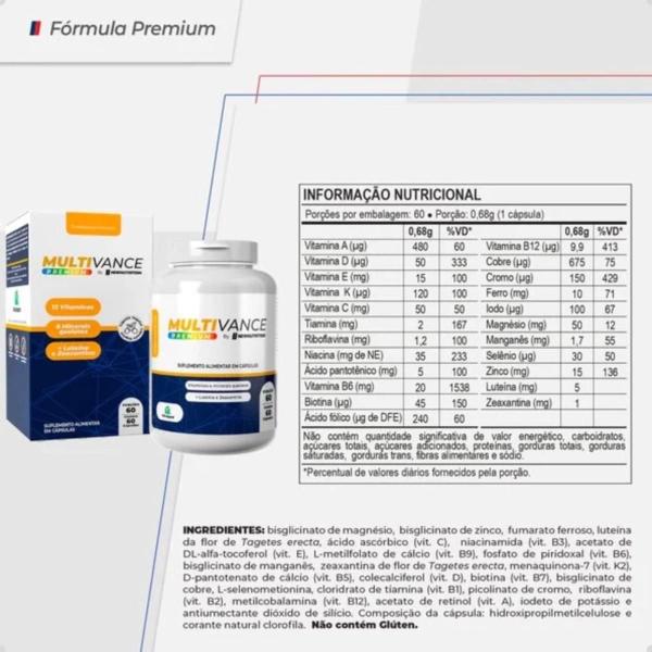 Imagem de Multivance Premium Vitaminas e Minerais 60 Capsulas New Nutrition