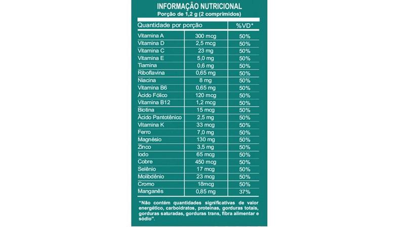 Imagem de Multivit Completo 22 Vitaminas e Minerais Vegan - Sem Glúten