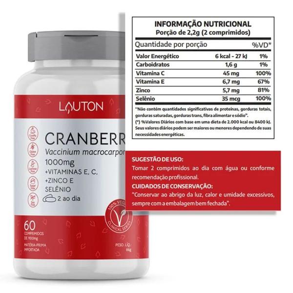 Multivitamínico Cranberry Vaccinium 60 Comprimidos - Lauton Imagem de Multivitamínico Cranberry Vaccinium 60 Comprimidos - Lauton