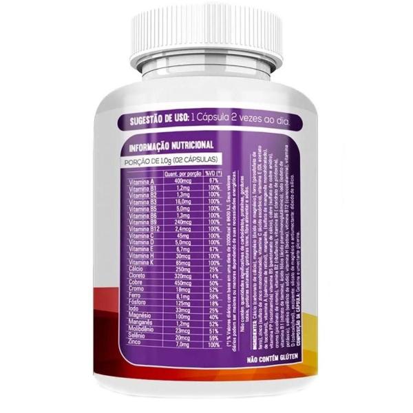 Imagem de Multivitamínico de A-Z Polivitamínico 60 Caps 500 mg - Bionutri