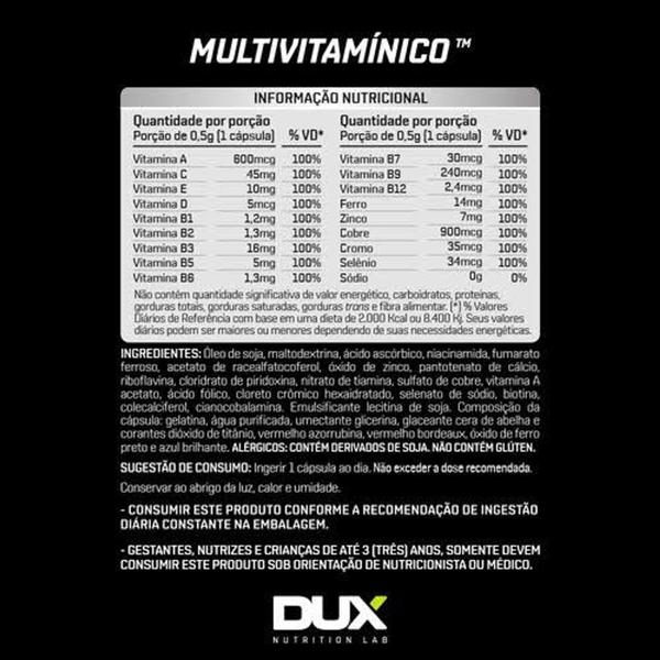 Imagem de Multivitamínico dux  - 2x pote 90 cáps = 180caps