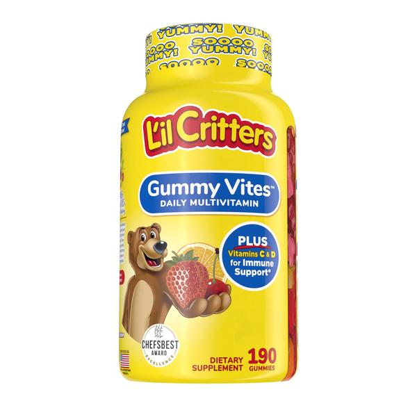 Imagem de Multivitamínico Gummy Lil Critters Gummy Vites 190 unidades para crianças