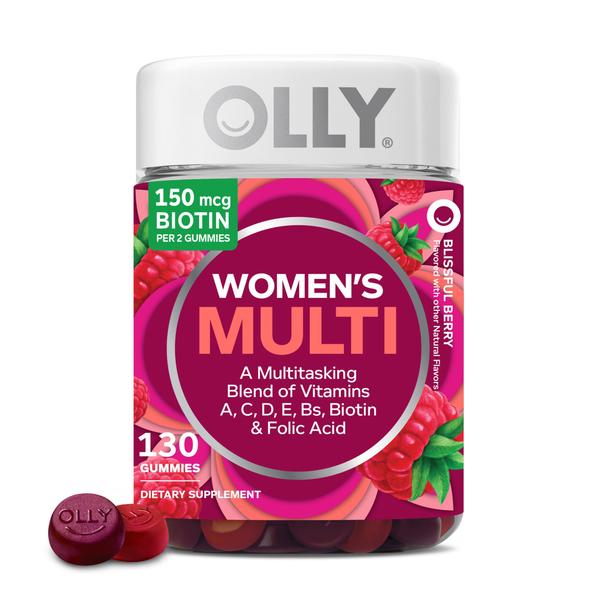 Imagem de Multivitamínico Gummy OLLY para mulheres, vitaminas A, D, C, E, biotina