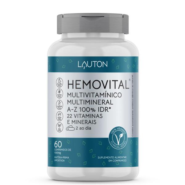 Imagem de Multivitaminico Hemovital Vegano Premium Lauton Multimineral - 100% IDR - Kit 5