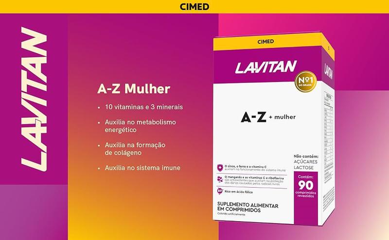 Imagem de Multivitamínico Lavitan AZ Para Mulher Com 90 Comprimidos