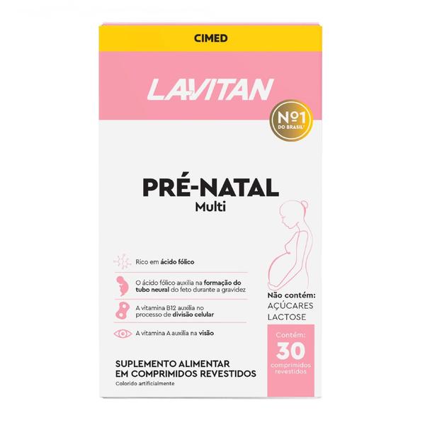 Imagem de Multivitamínico Lavitan Pré Natal Multi Com 30 Comprimidos