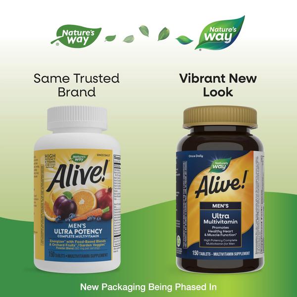 Imagem de Multivitamínico Nature's Way Alive! Comprimidos masculinos Daily Ultra 150