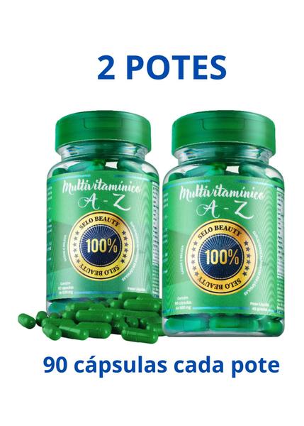 Imagem de Multivitamínico para Mulheres e Homens com 90 cápsulas cada Pote Rico em 24 Vitaminas e Minerais