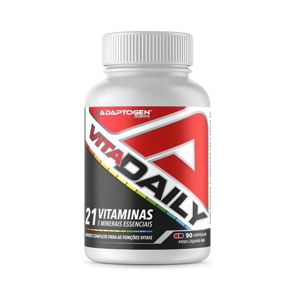 Multivitamínico VitaDaily 21 Vitaminas 90 Cápsulas - Adaptogen Imagem de Multivitamínico VitaDaily 21 Vitaminas 90 Cápsulas - Adaptogen