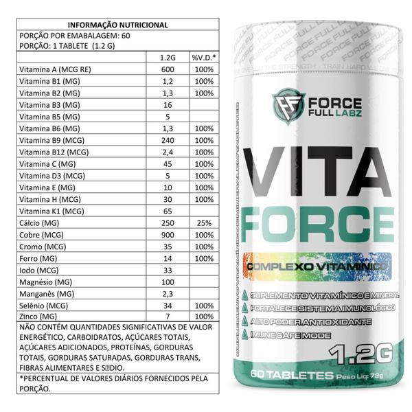 Imagem de Multivitamínico Vitaminas A-Z 60 Tabs Completo Essencial Ultra Concentrado Vita Force - Force Full L